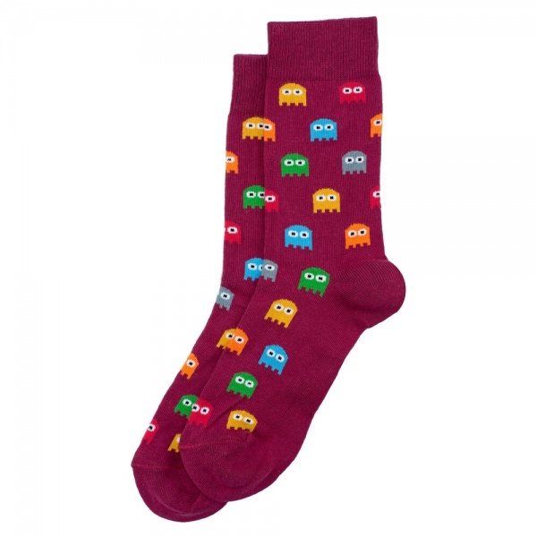 Pacman Ghosts Burgundy